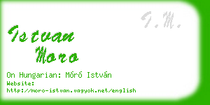 istvan moro business card