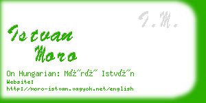 istvan moro business card